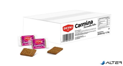 Keksz, dobozos, 200 db, "Detki Carmina", karamell