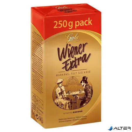 Kávé, pörkölt, őrölt, 250 g, GALA "Wiener Extra"