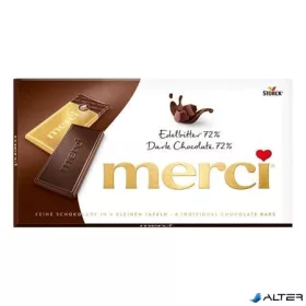 Táblás étcsokoládé, 72%, 100 g, MERCI