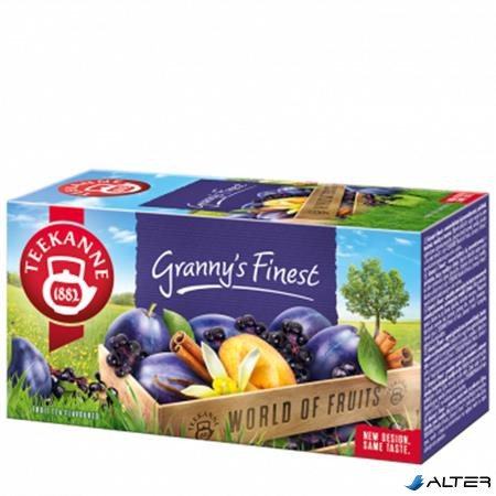 Gyümölcstea, 20x2,5 g, TEEKANNE "Granny Finest", szilvás-fahéjas
