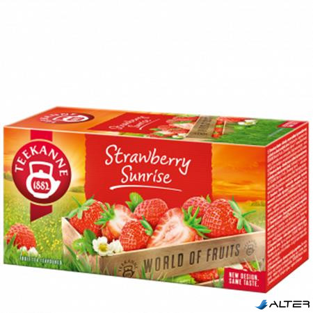 Gyümölcstea, 20x2,5 g, TEEKANNE "Strawberry Sunrise", eper