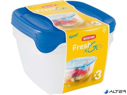 Ételtartó szett, 3x1,2 l, CURVER "Fresh&go"