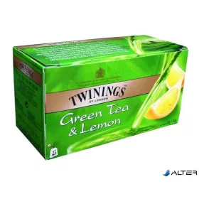 Zöldtea, 25x1,6 g, TWININGS "Green Tea & Lemon"