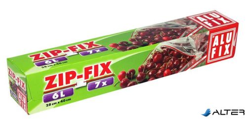 Cipzáras zacskó, 6 l, ALUFIX "Zipp Fix"