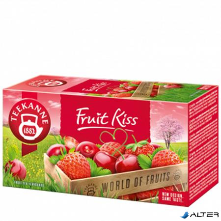 Gyümölcstea, 20x2,5 g, TEEKANNE "Fruit kiss", eper-meggy