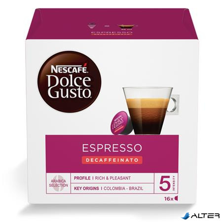 Kávékapszula, 16x6 g, NESCAFÉ DOLCE GUSTO "Espresso", koffeinmentes