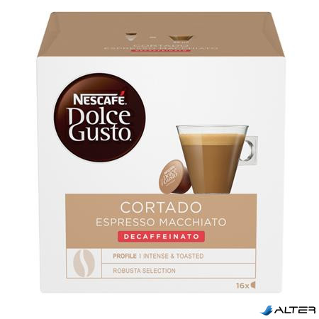 Kávékapszula, 16 db,  NESCAFÉ DOLCE GUSTO "Cortado", koffeinmentes