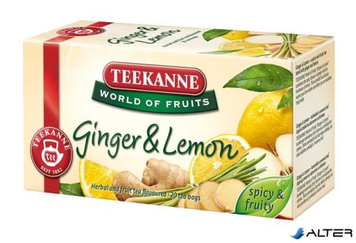 Gyümölcstea, 20x1,75 g, TEEKANNE "World of Fruits", gyömbér-citrom