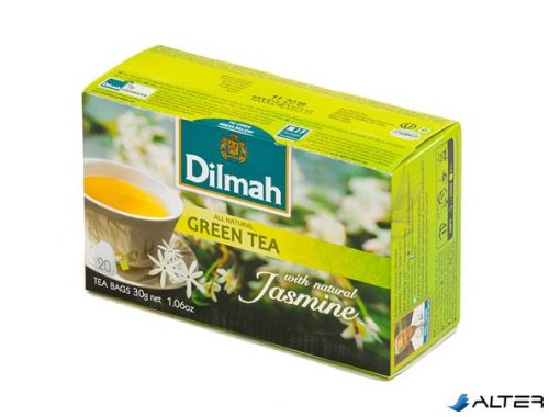 Zöld tea, 20x1,5g, DILMAH, jázmin