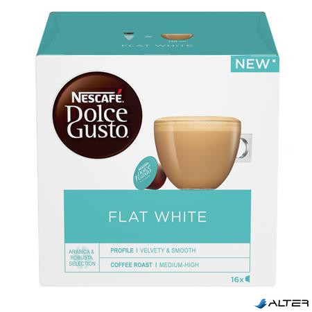 Kávékapszula, 16 db, NESCAFÉ DOLCE GUSTO "Flat White"