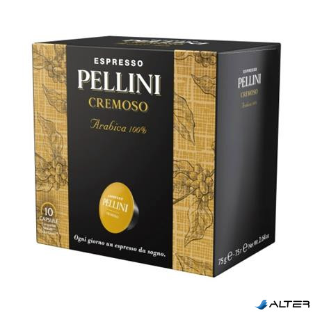 Kávékapszula, Dolce Gusto kompatibilis, 10 db, PELLINI, "Cremoso"