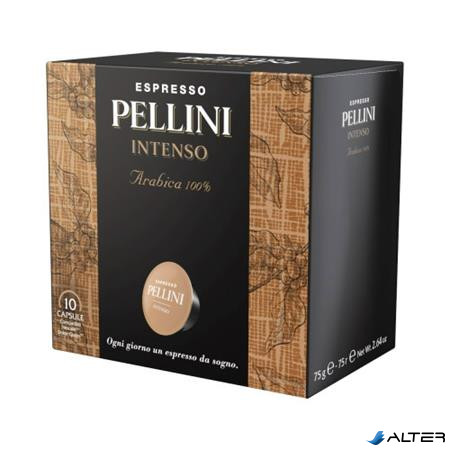 Kávékapszula, Dolce Gusto kompatibilis, 10 db, PELLINI, "Intenso"