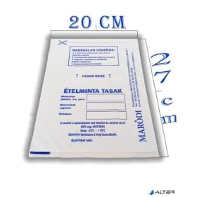 Ételminta tasak, 20x27 cm, 500 db