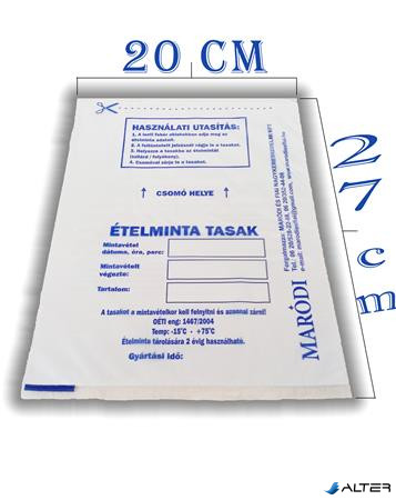 Ételminta tasak, 20x27 cm, 500 db