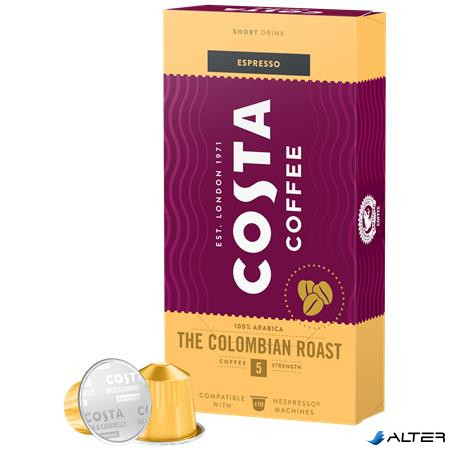 Kávékapszula, Nespresso® kompatibilis, 10 db, COSTA, 'The Colombian Roast'