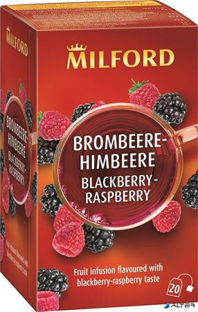 Gyümölcstea, 20x2,5 g, MILFORD "Blackberry-raspberry", szeder-málna