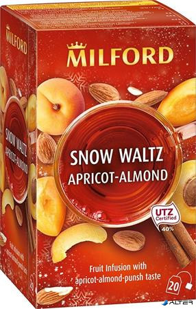 Gyümölcstea, 20x2,5 g, MILFORD 'Snow Waltz', sárgabarack-mandula
