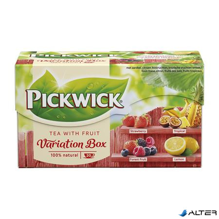 Fekete tea, 20x1,5 g, PICKWICK "Variációk Piros", eper, trópusi gyümölcs, erdei gyümölcs, citrom
