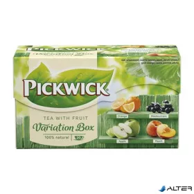   Fekete tea, 20x1,5 g, PICKWICK 'Variációk Zöld', narancs, feketeribizli, alma, őszibarack