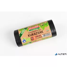   Szemeteszsák, újrahasznosított, erős, 110 l, 10 db, 60x100 cm, 30 µ, MAZZINI, fekete