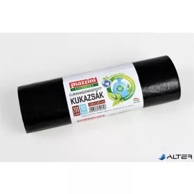   Nagykukazsák, újrahasznosított, 200 l, 10 db, 100x120 cm, 30 µ, MAZZINI, fekete