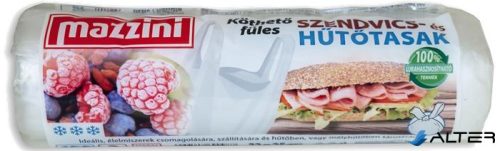 Hűtő- és uzsonnástasak, köthető füles, 3 l, MAZZINI, átlátszó
