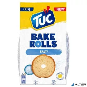   Pirított kenyérkarika, 80 g, TUC "Bake Rolls", sós
