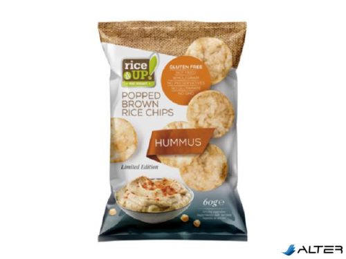 Barnarizs chips, 60 g, RICE UP, humusz