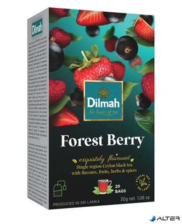 Fekete tea, 20x1,5g, DILMAH, erdei gyümölcs