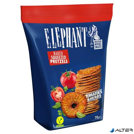 Chips-tallér, 70 g, ELEPHANT, paradicsomos-fűszeres