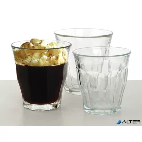 Kávéspohár, üveg, 6db-os szett, 16cl, "Retro"