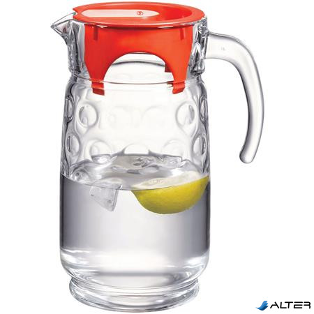 Üvegkancsó fedővel, üveg, 1,5l