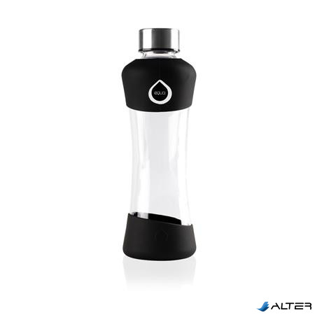 Kulacs, 550 ml, üveg, EQUA "Active", fekete