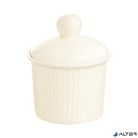 Porcelán kínáló, fedővel, hőálló, 6,8 cm