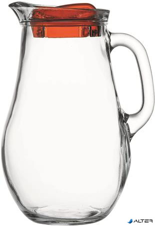 Üvegkancsó fedővel, üveg, 1,8l