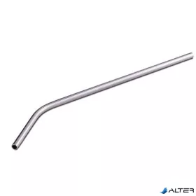 Szívószál, egyenes, fém, 6 db-os, 24 cm