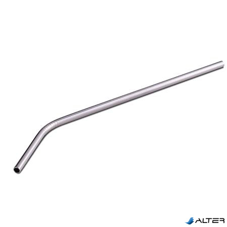 Szívószál, egyenes, fém, 6 db-os, 24 cm