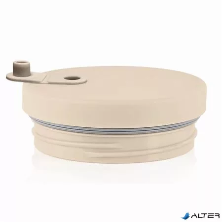 Termoszbögre, 1,2 l,  szívószállal, füllel, bézs