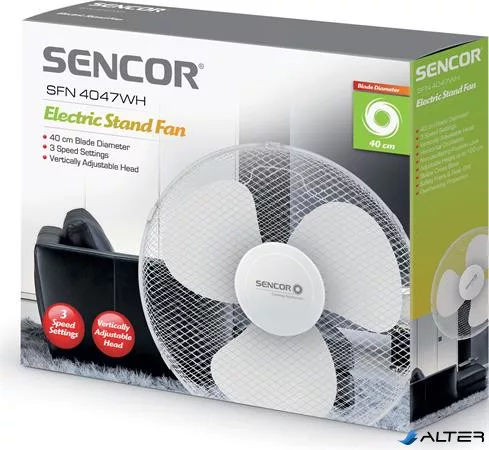 Álló ventilátor, 40 cm, SENCOR "SFN 4047WH-EUE3", fehér