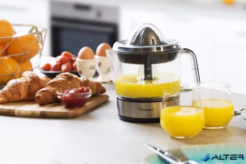 Citrusfacsaró, 0,7 l, BESTRON, fekete-inox