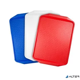 Tálca, műanyag, szögletes, 43x28 cm, fehér