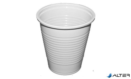 Műanyag pohár, 1,6 dl, 100 db, fehér