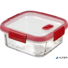  Ételtartó, szögletes, üveg, 0,7 l, CURVER "Smart Cook", piros