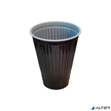 Műanyag pohár, automatába, 1,5 dl, 100 db, barna