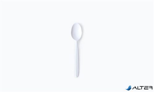 Evőkanál, műanyag, többször használatos, 18,5 cm, 50 db "Venus", fehér