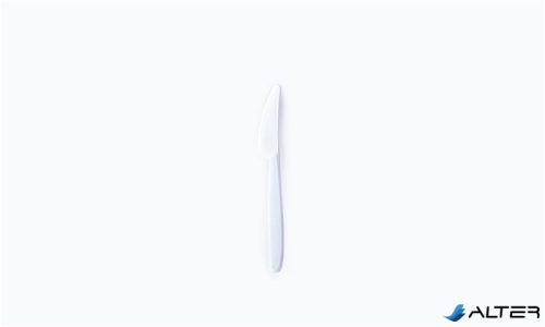 Kés, műanyag, többször használatos, 18,5 cm, 50 db "Venus", fehér