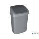 Billenős szemetes, 25 l, CURVER "Swing top", ezüst/grafit