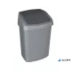 Billenős szemetes, 25 l, CURVER "Swing top", ezüst/grafit