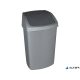 Billenős szemetes, 50 l, CURVER "Swing top", ezüst/grafit