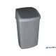 Billenős szemetes, 50 l, CURVER "Swing top", ezüst/grafit
